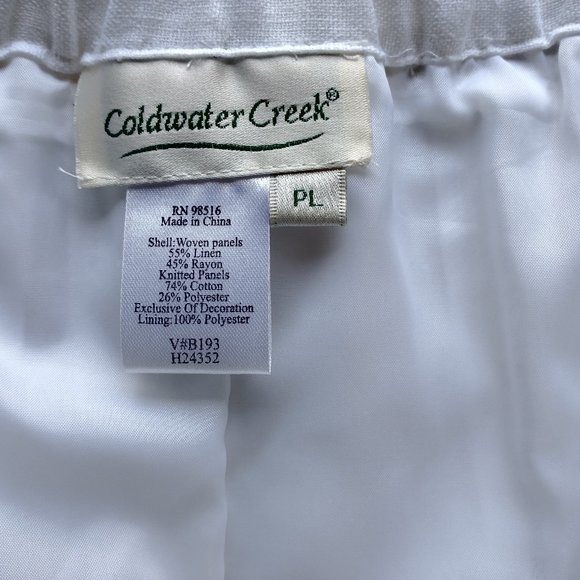 Coldwater Creek Linen Blend Lace Maxi Fare Skirt - Picture 6 of 7